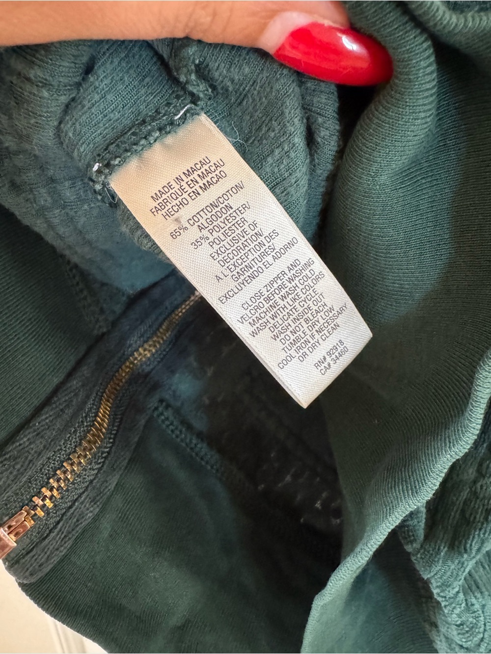 VTG Juicy Couture Forest Green velvet Hooded Zip Jacket with Pink Label Y2K - Picture 5 of 10